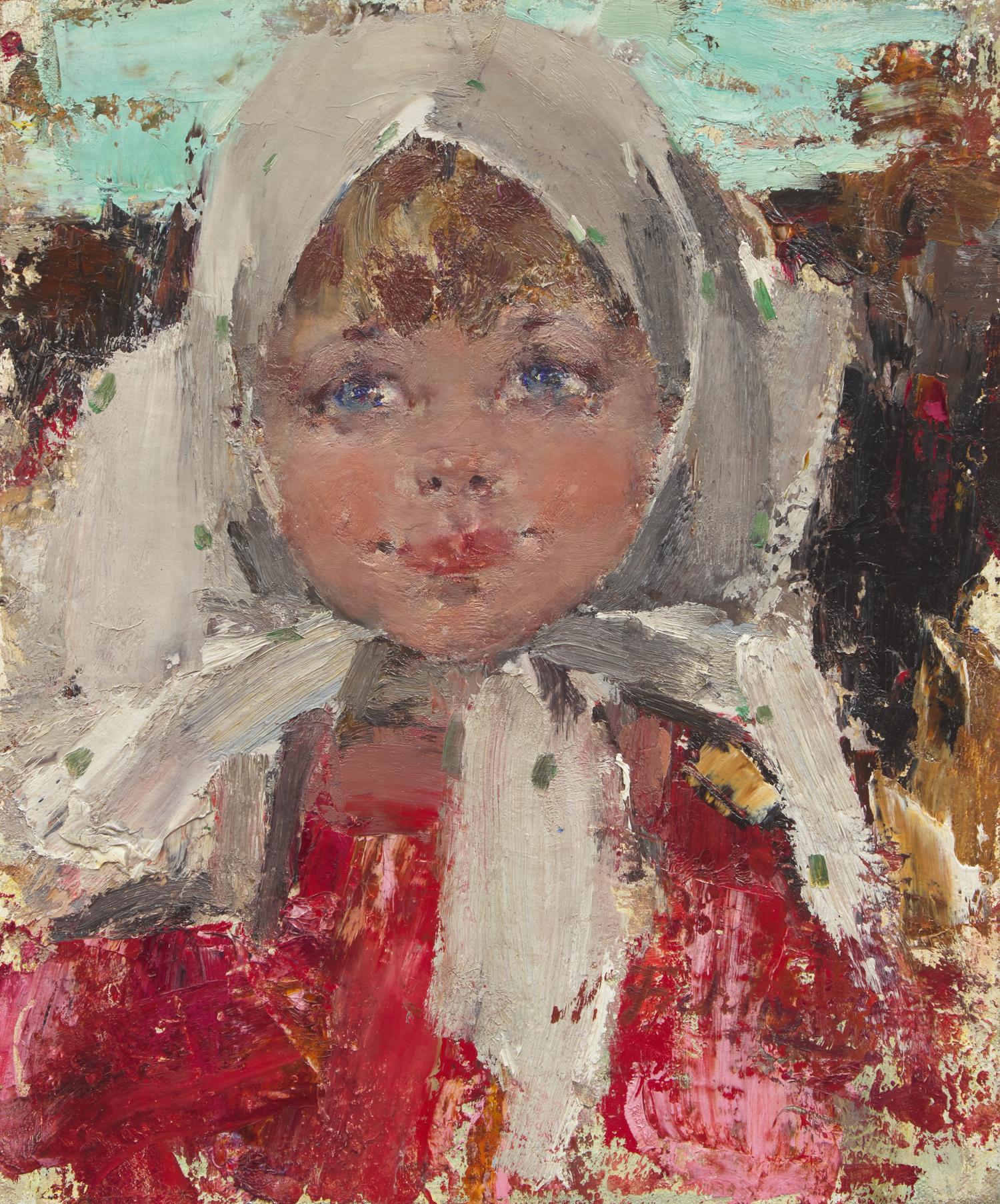 Nicolai Fechin (Russian, 1881-1955) — Girl with White Headscarf , c. late 1920s