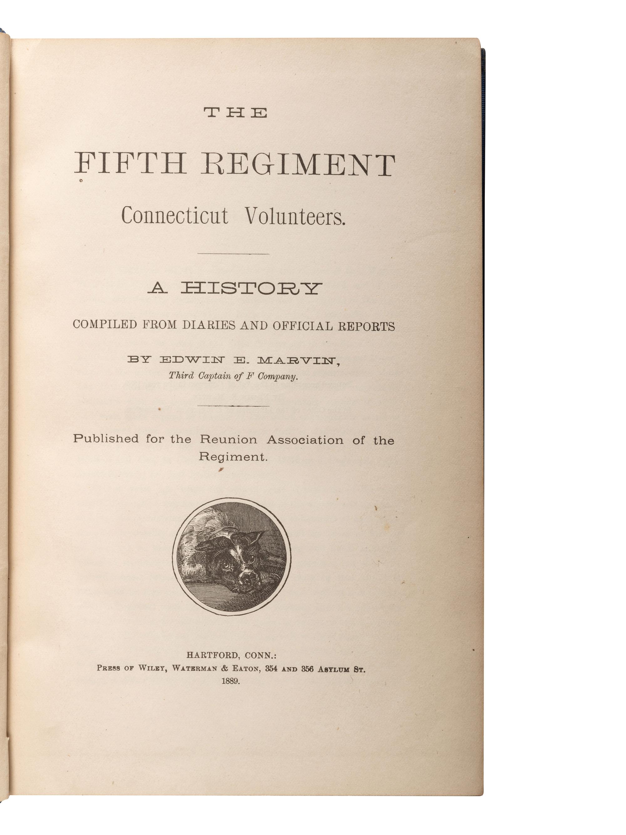 [CIVIL WAR - NEW ENGLAND]. A group of regimental histories and soldiers' memoirs from Connecticut, New Hampshire, and Rhode Island, comprising: