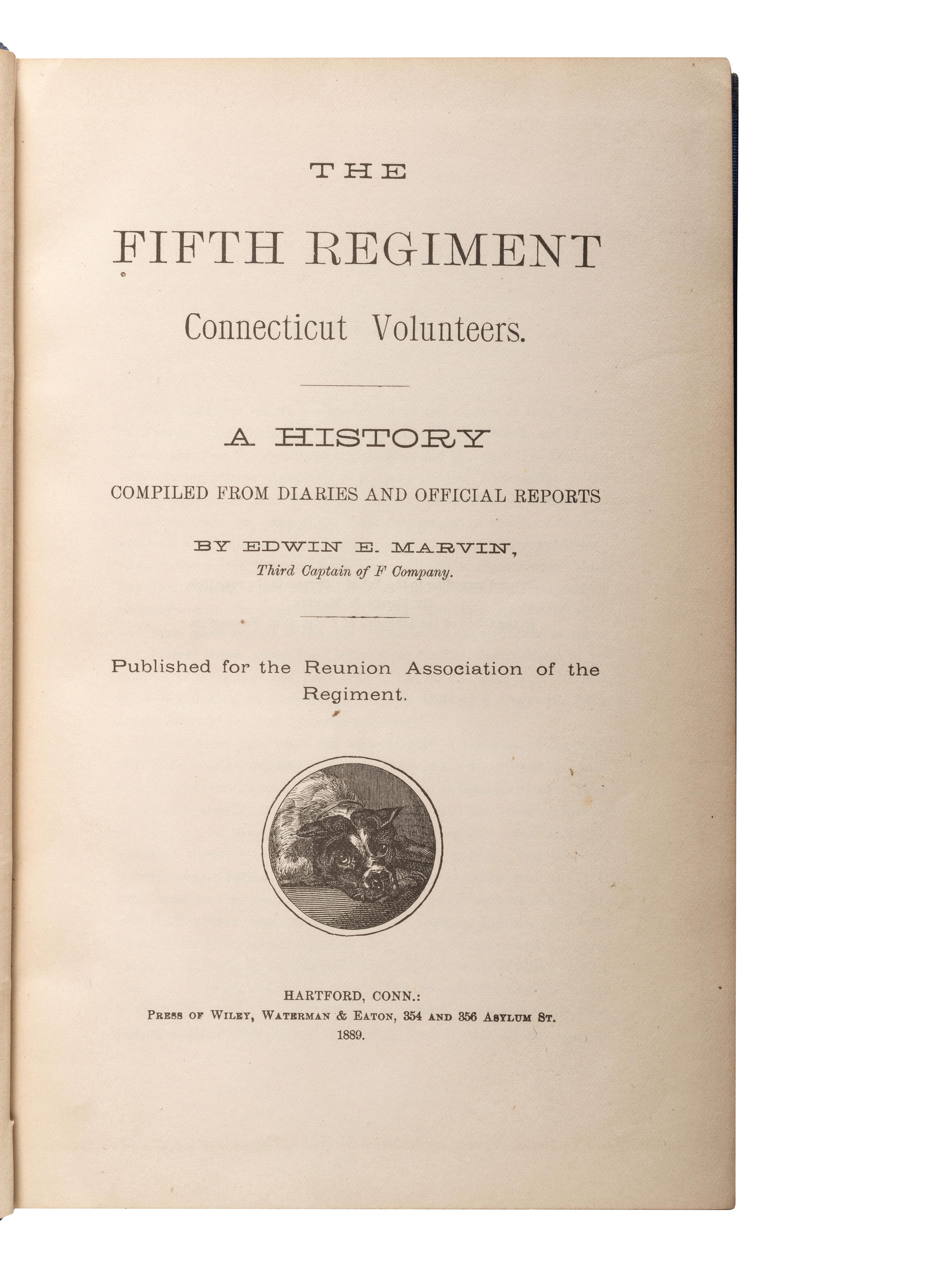[CIVIL WAR - NEW ENGLAND]. A group of regimental histories and soldiers' memoirs from Connecticut, New Hampshire, and Rhode Island, comprising:
