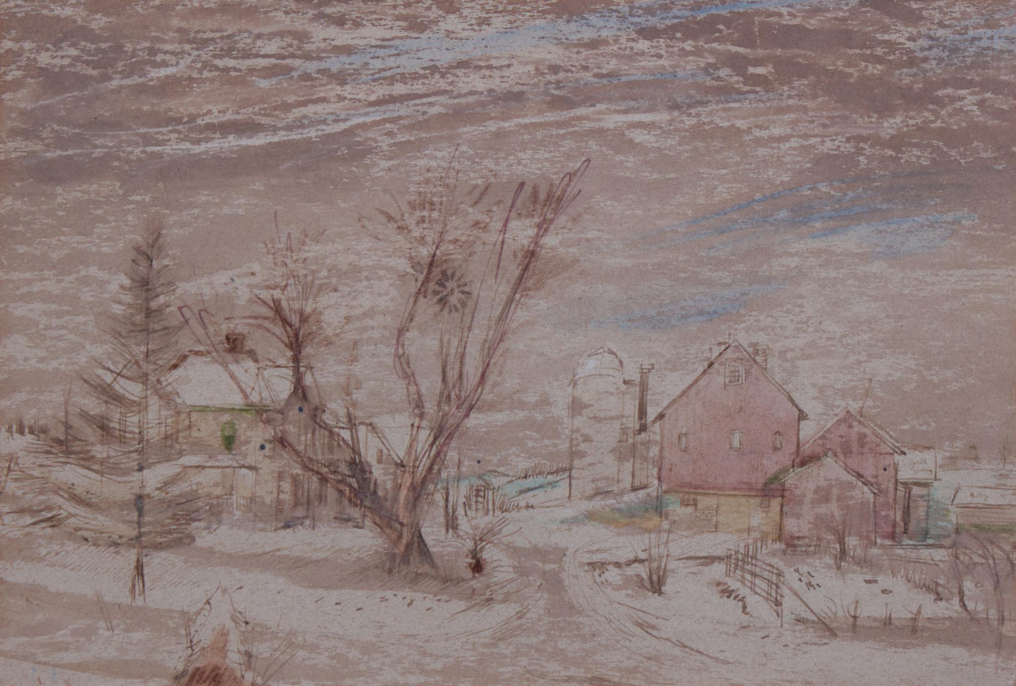 Aaron Bohrod, (Wisconsin, 1907-1992), Farm Near Cross Plains