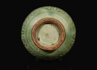 A Chinese celadon-glazed peony-incised vase, Ming to Qing dynasty 青釉刻劃牡丹瓶 明或清
