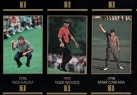 An Uncut Sheet of 1998 Masters Champions of Golf Cards (Tiger Woods Rookie)