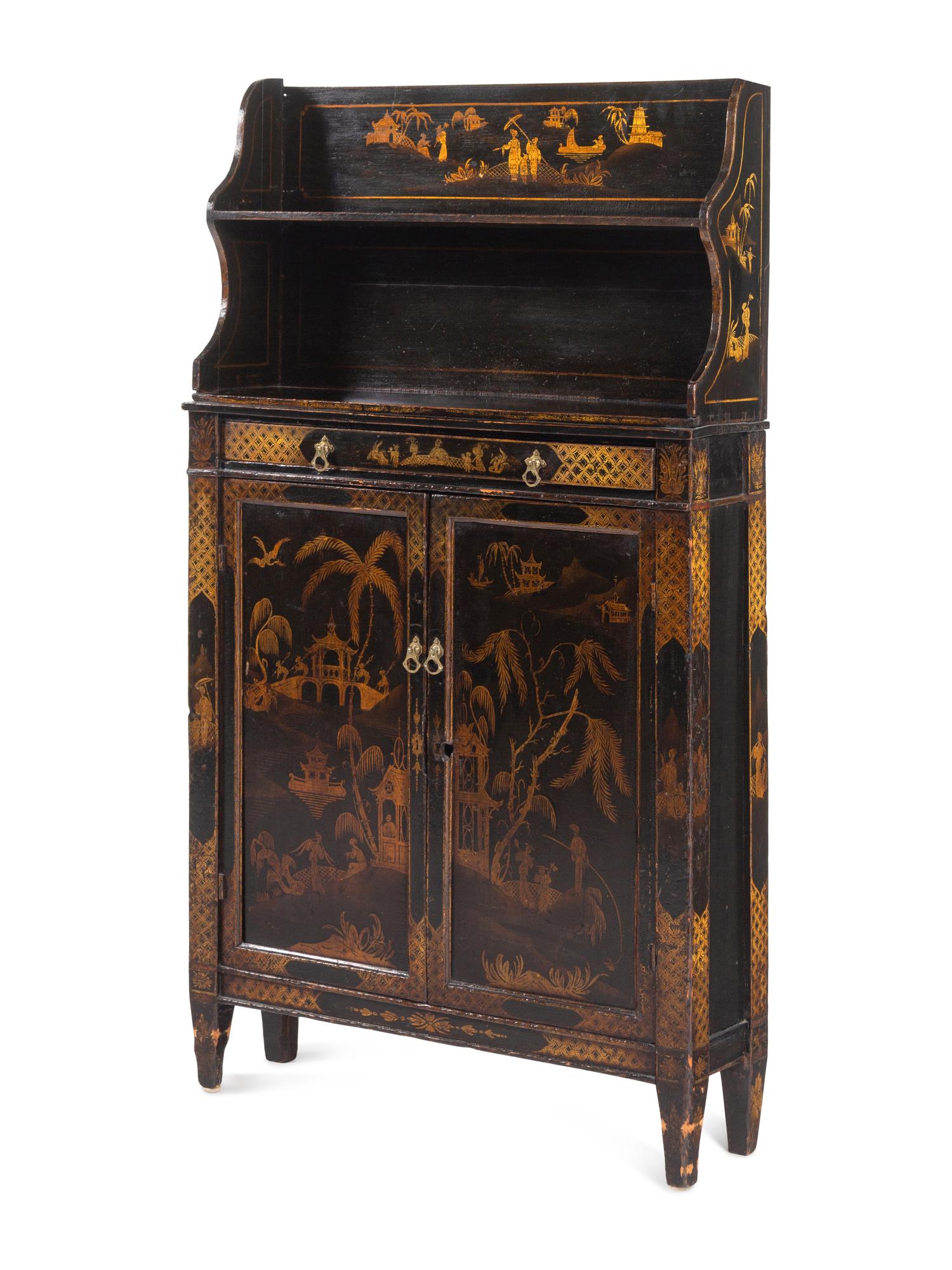 A Regency Chinoiserie Decorated Chiffonier