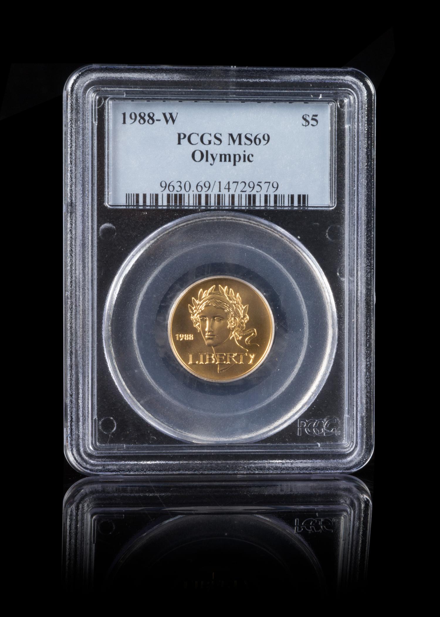 A United States 1988-W Olympic Games Commemorative $5 Gold Coin
