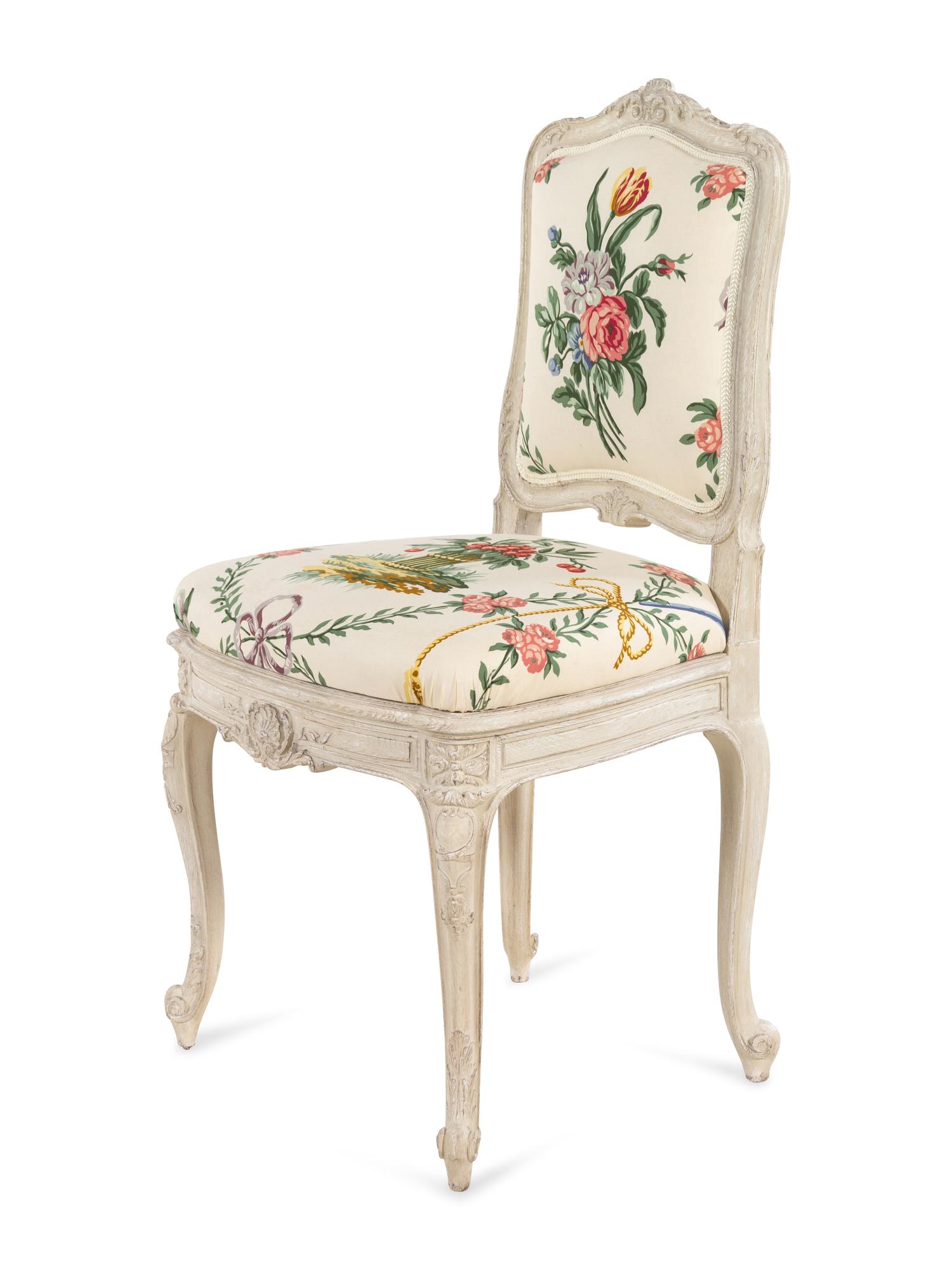 A Louis XV Style Painted Side Chair