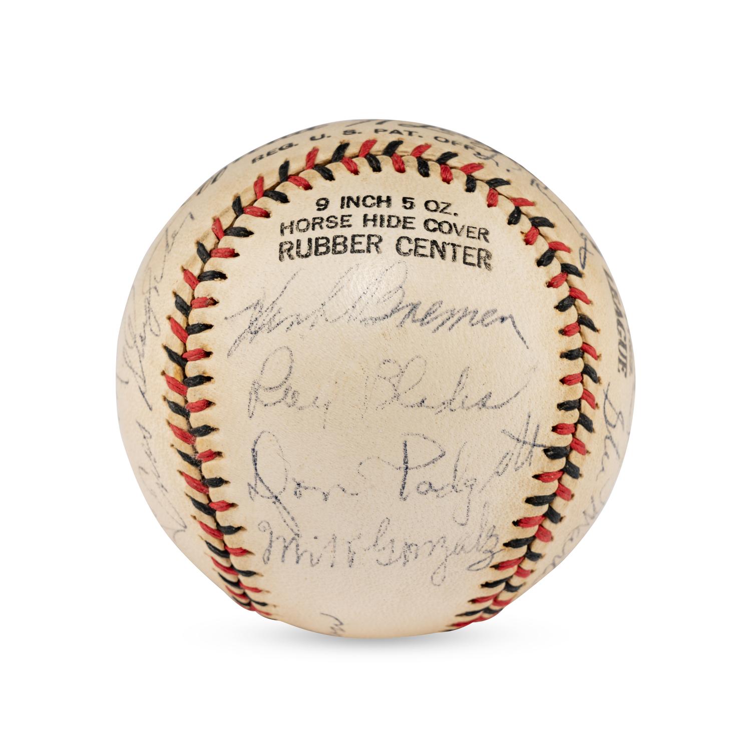 A 1939 St. Louis Cardinals Team Signed Autograph Baseball (JSA Letter of Authenticity),