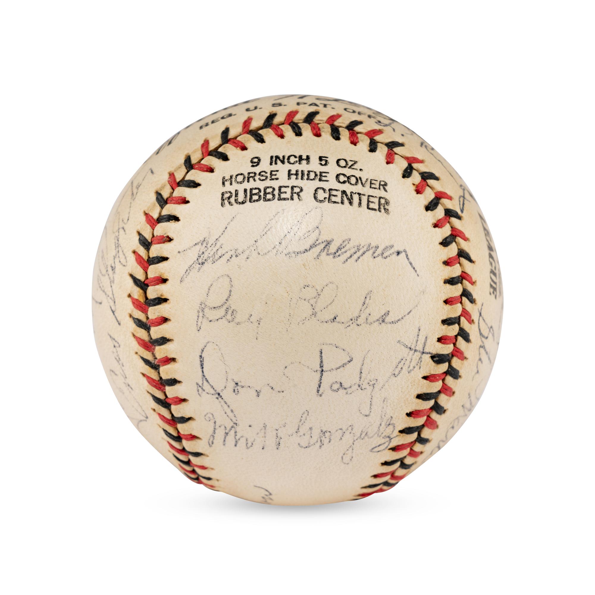 A 1939 St. Louis Cardinals Team Signed Autograph Baseball (JSA Letter of Authenticity),