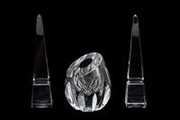 Three Pieces of Baccarat Crystal Height of taller 10 inches. — 20TH CENTURY
