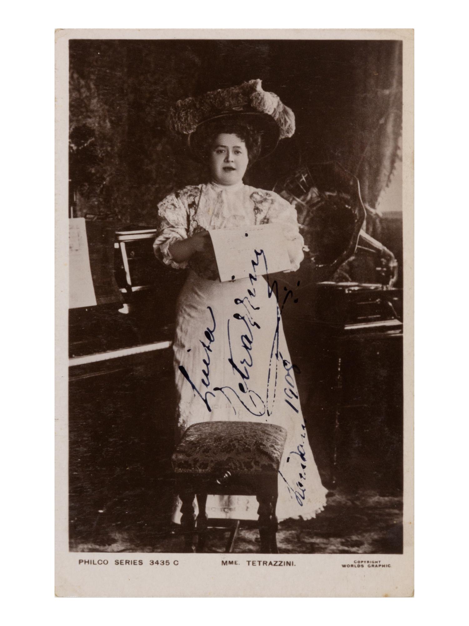 [20TH-CENTURY OPERA SINGERS]. A group of 6 signed photographic postcards or cabinet photographs of opera singers from the 1900s, comprising images of: