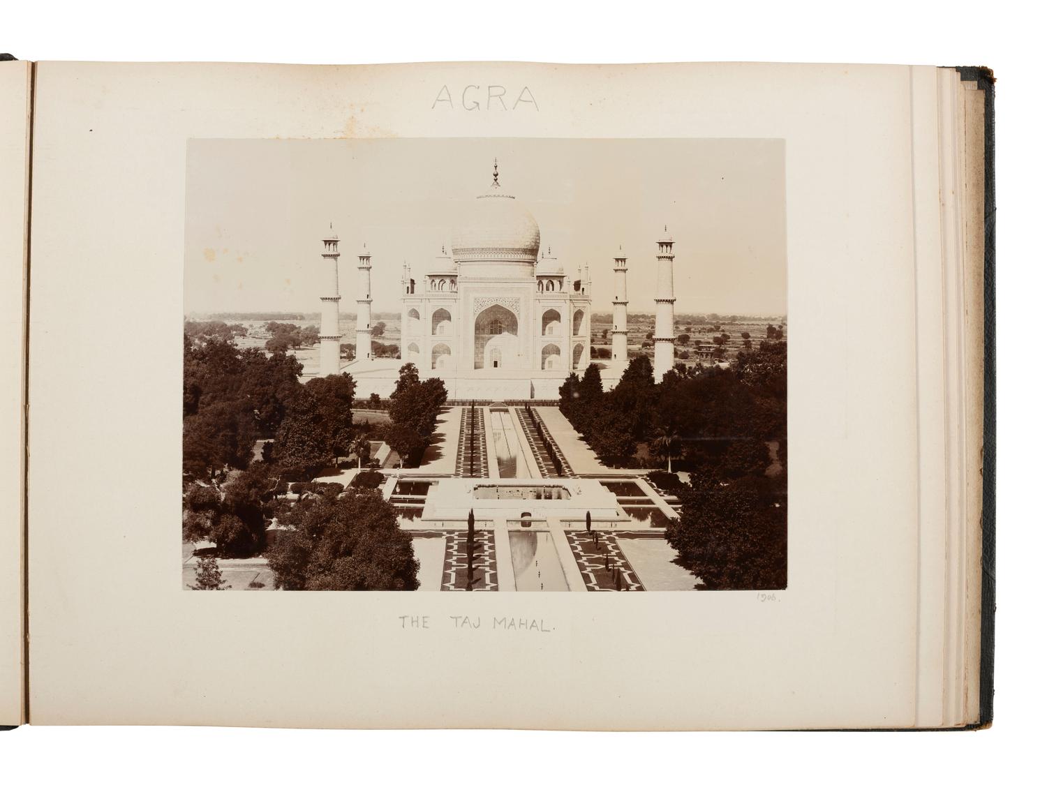 [EARLY PHOTOGRAPHY]. 3 late 19th-early 20th century albums documenting travels abroad, incl. India.