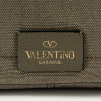 VALENTINO, ROCKSTUD BUTTERFLY CANVAS MESSENGER BAG
