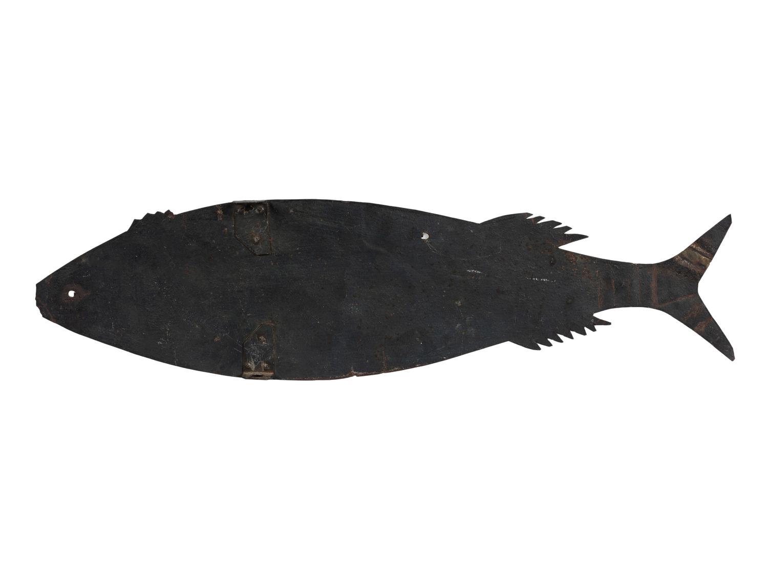 A Primitive Cut Sheet-Iron Fish Weathervane