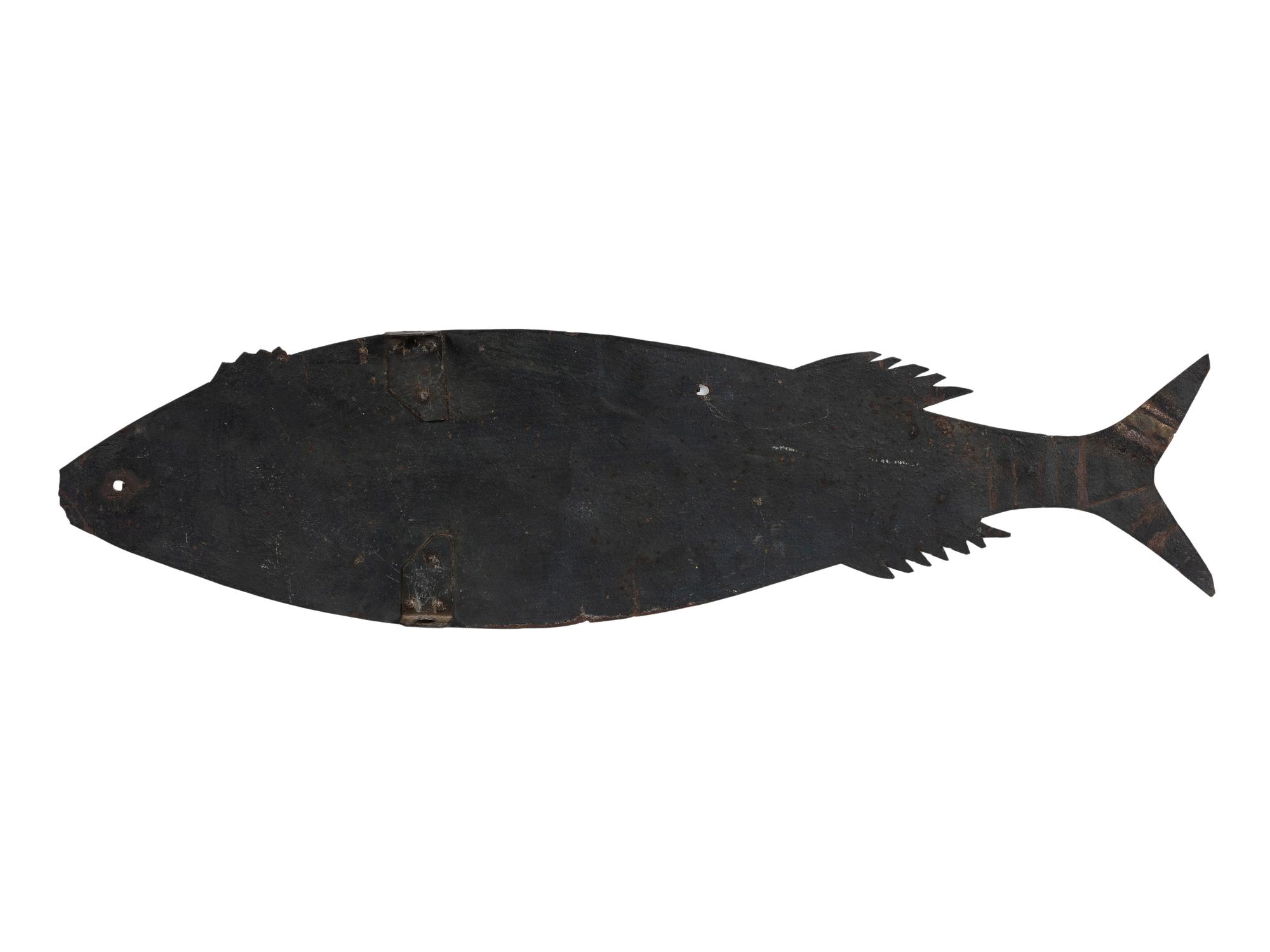 A Primitive Cut Sheet-Iron Fish Weathervane