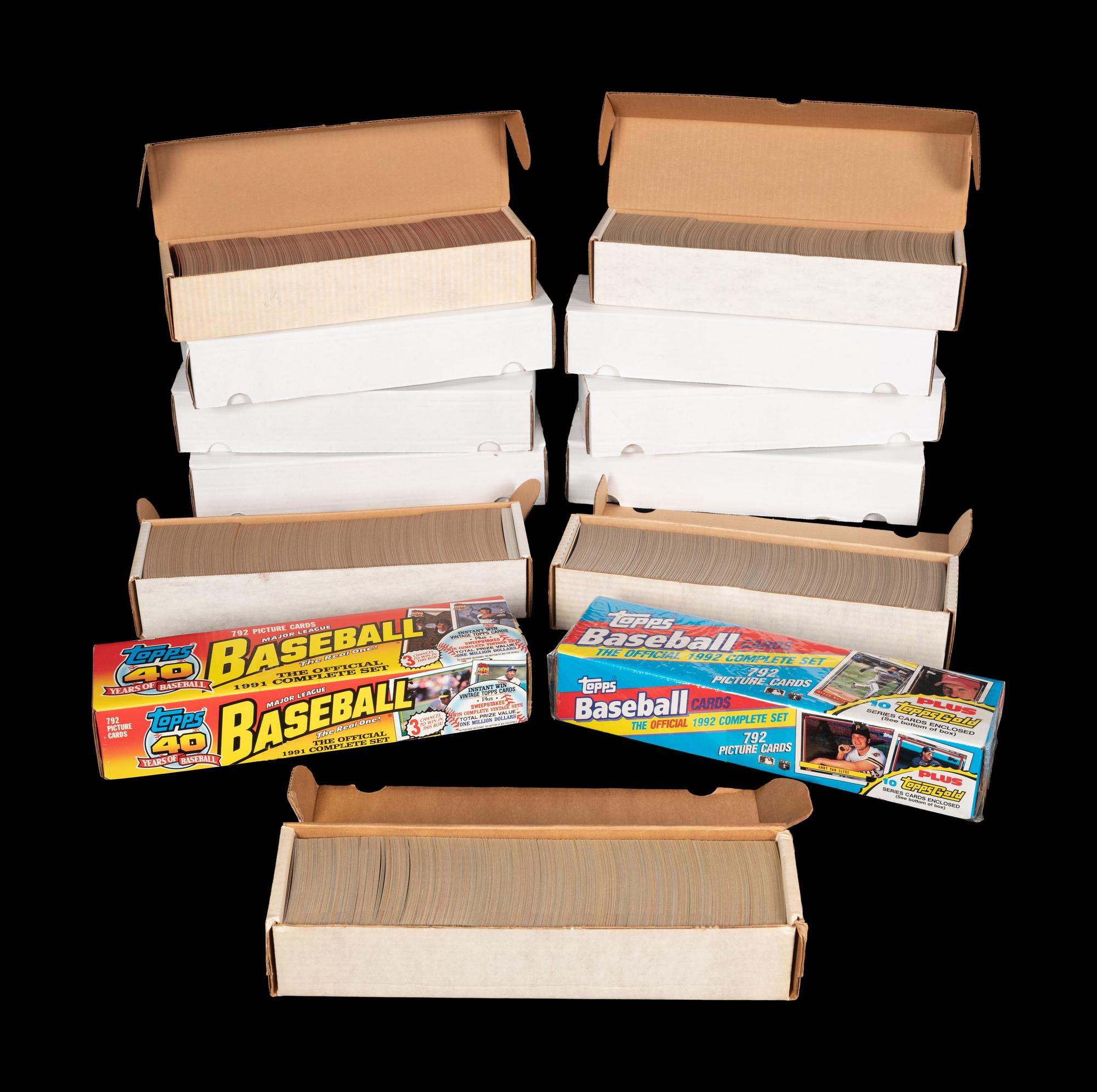 A Run of 1980-1992 Topps Baseball Card Complete Sets,