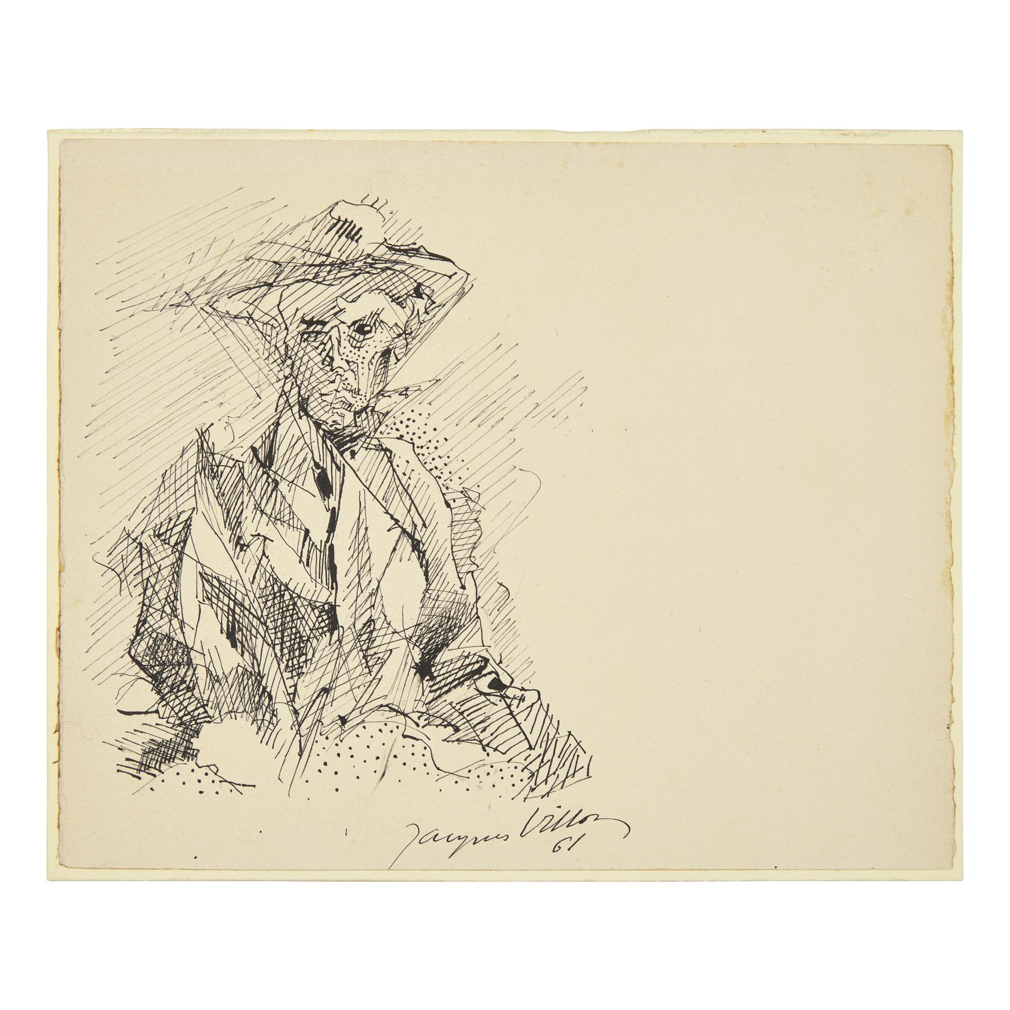 Jacques Villon (French, 1875-1963) — Portrait d'Homme (Autoportrait), 1961
