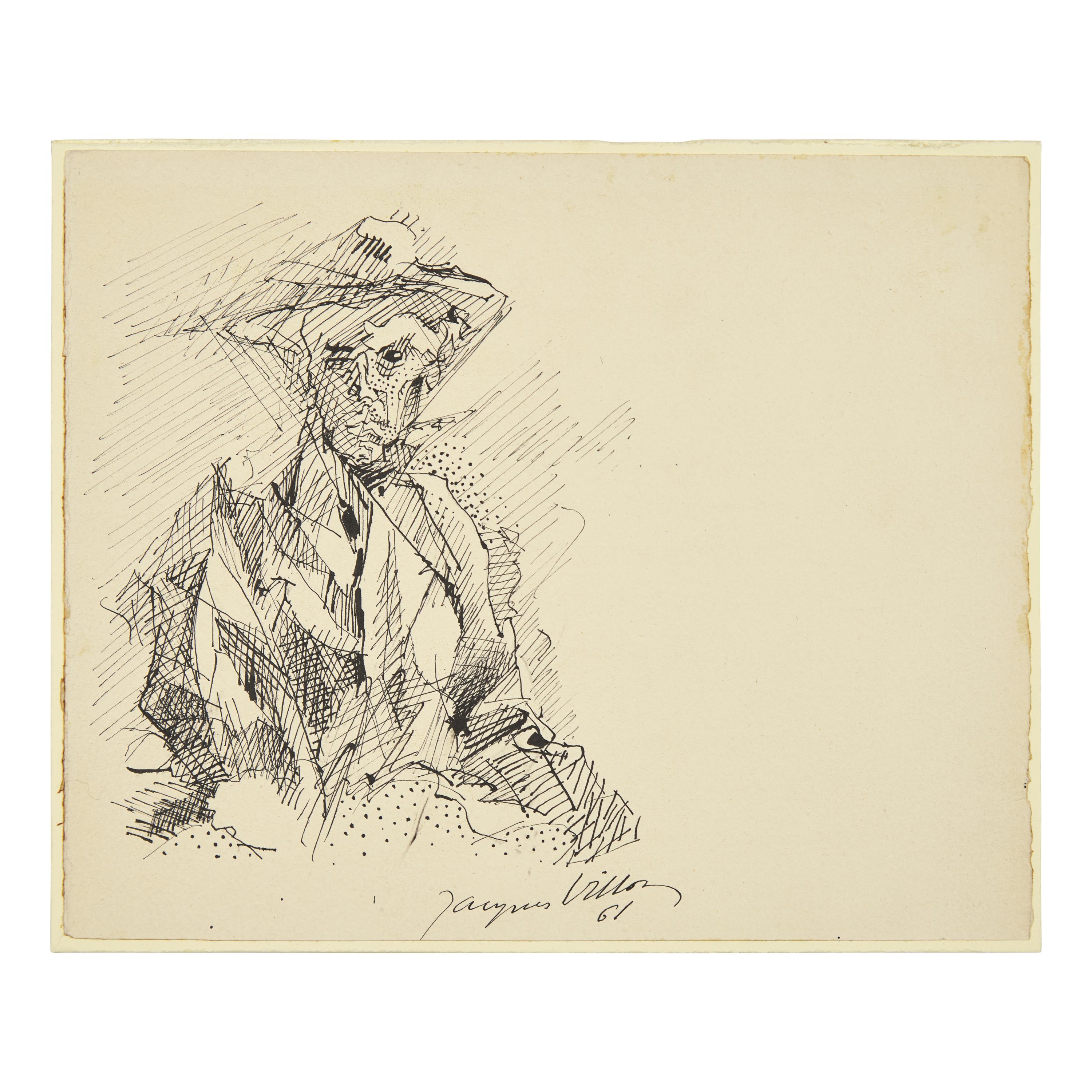 Jacques Villon (French, 1875-1963) — Portrait d'Homme (Autoportrait), 1961