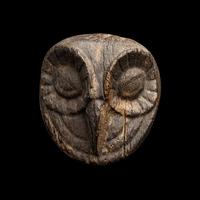 An Early Mochica Algarroba Wood Owl's Head
