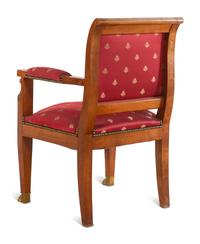 An Empire Style Gilt Bronze Mounted Oak Armchair