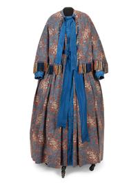 Floral Printed Day Dress and Cape, 1860s