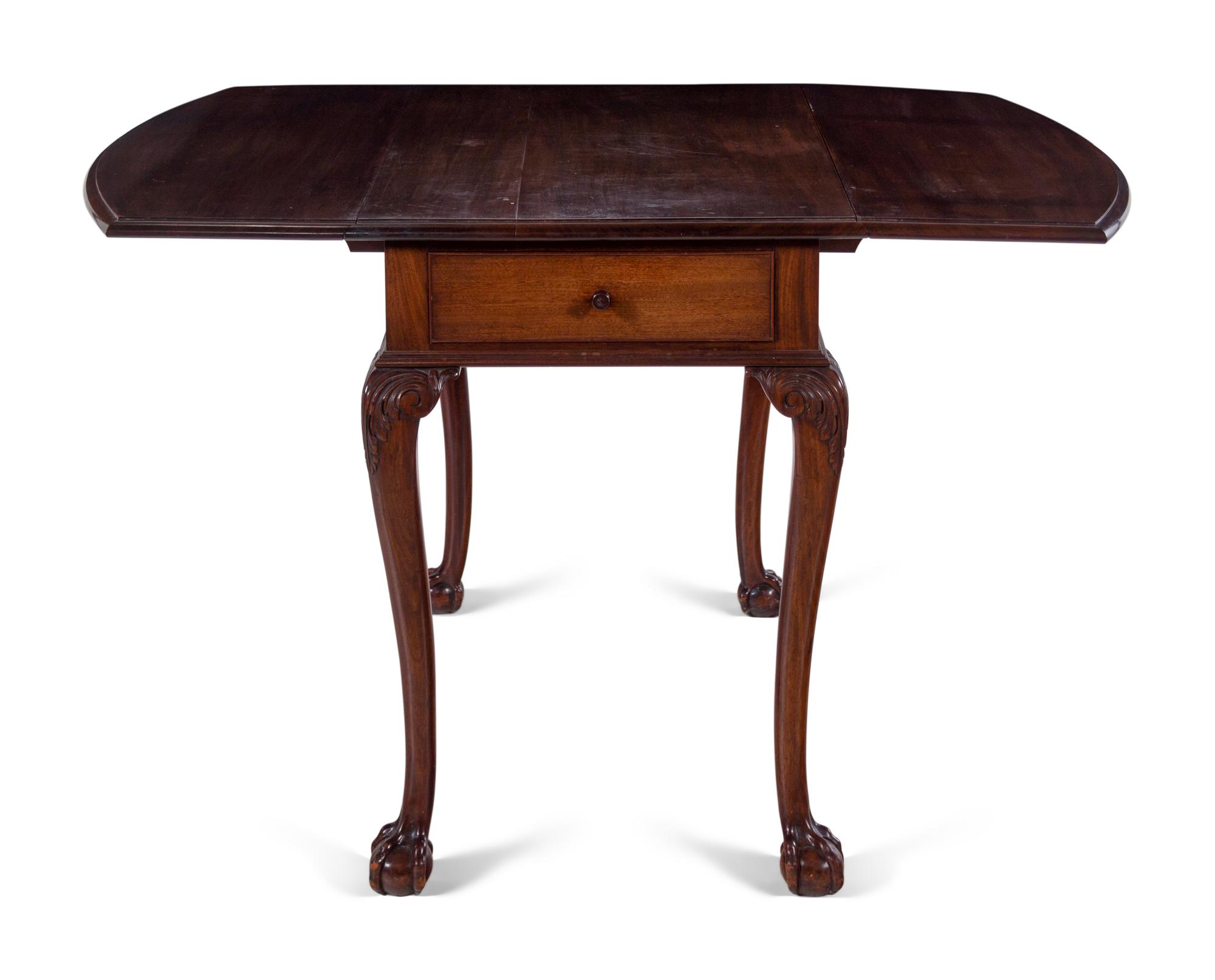 A George II Style Mahogany Drop-Leaf Table