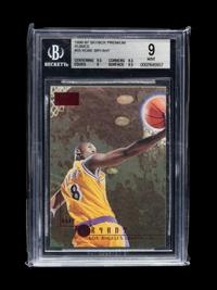 A 1996-97 Skybox Premium Rubies Kobe Bryant Rookie Basketball Card No. 55 (BGS 9 MINT)