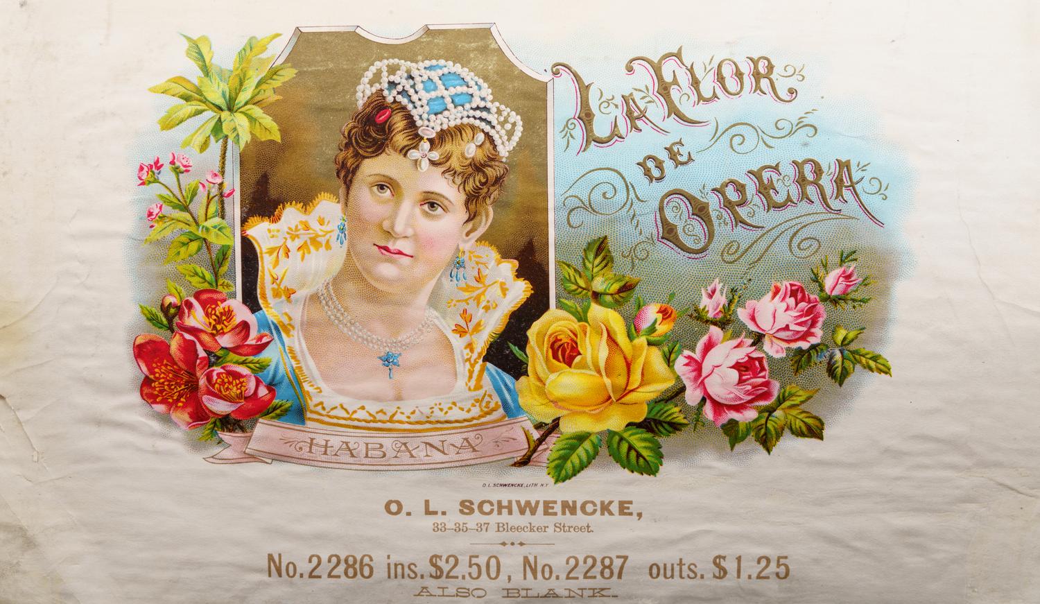 A Collection of Printed and Embossed Cigar Box Paper Labels and Advertising Cards