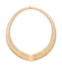CARTIER, YELLOW GOLD AND STEEL TUBOGAS NECKLACE