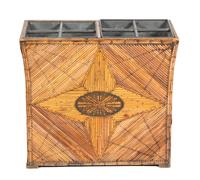 A Bamboo Clad Metal Umbrella Stand — 20TH CENTURY