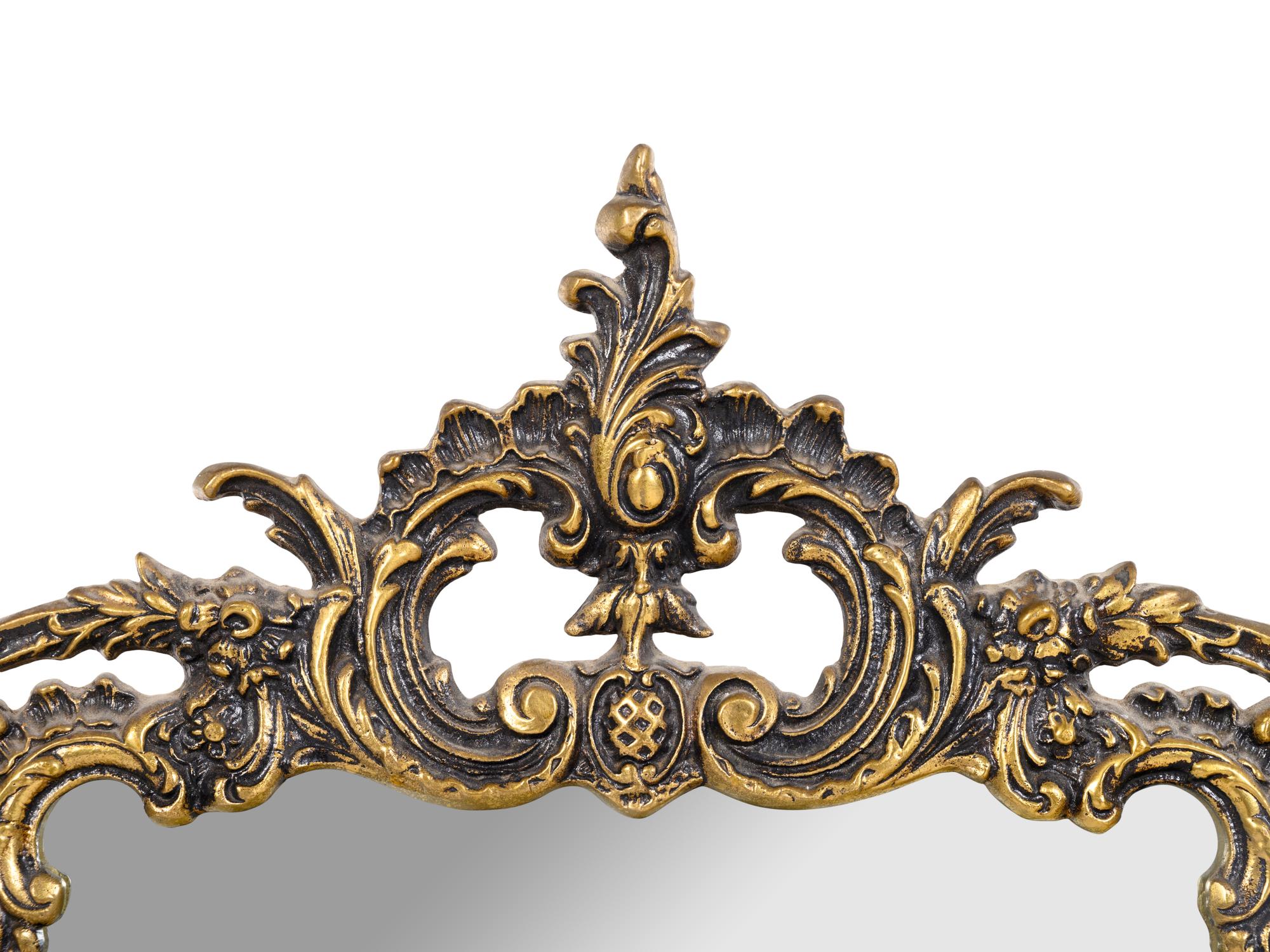 A Rococo Revival Gilt Metal Mirror