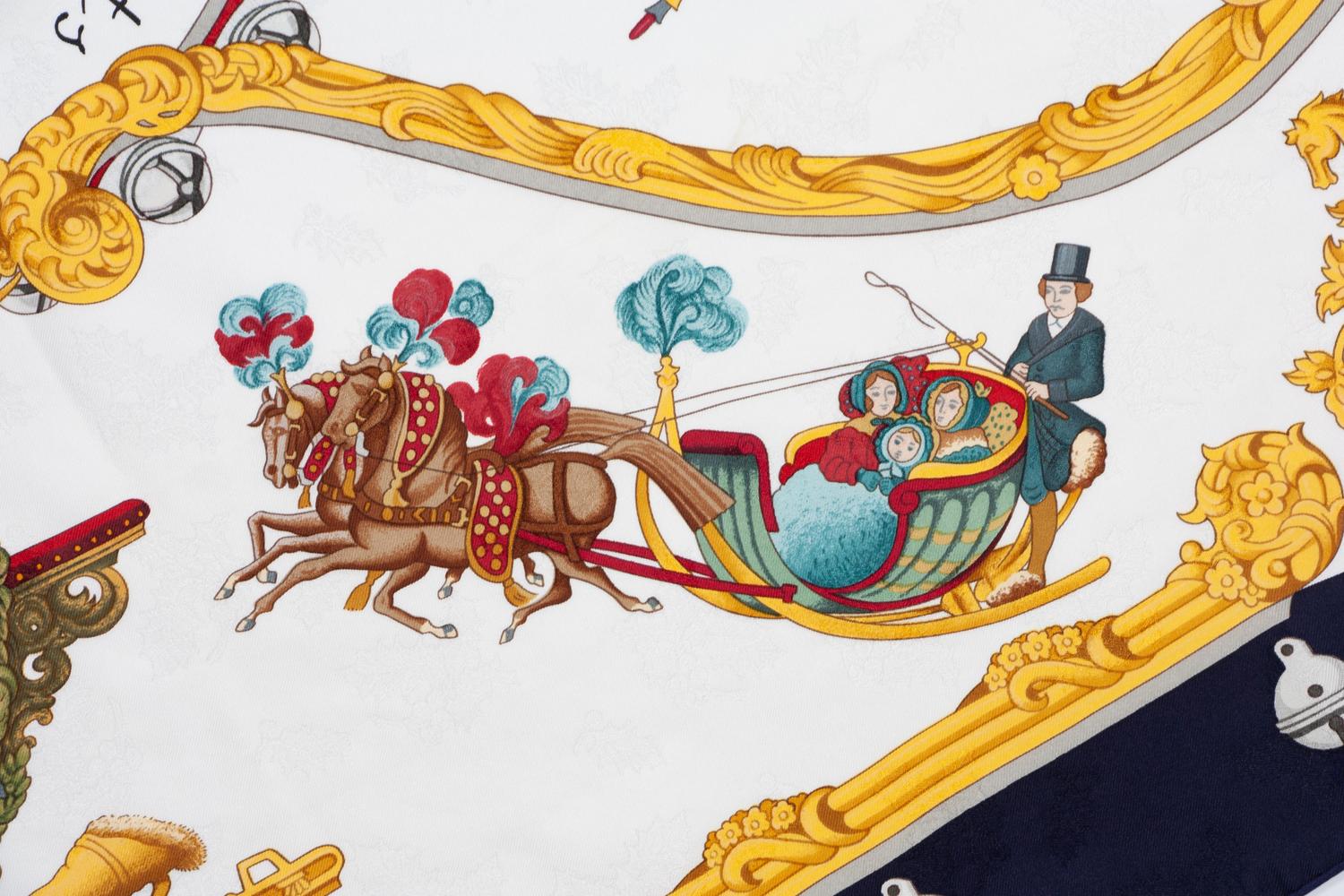 Three Hermès 90cm Silk Scarves