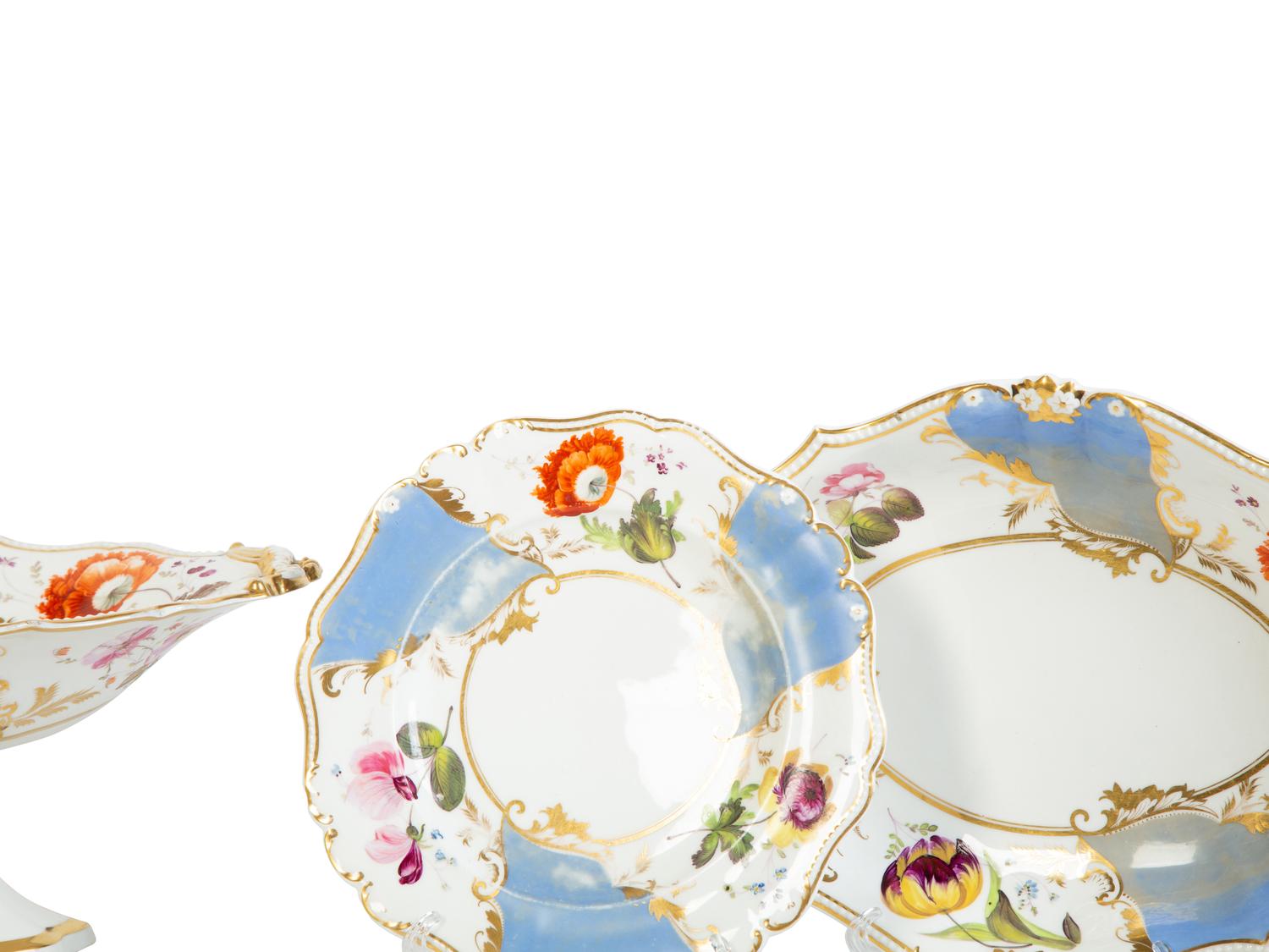 An English Bloor Derby Porcelain Dessert Service — 19TH CENTURY