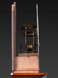 A Rare Federal Inlaid and Pierce-Carved Mahogany Tall Case Clock