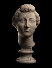 A Roman Marble Portrait Head of a Woman