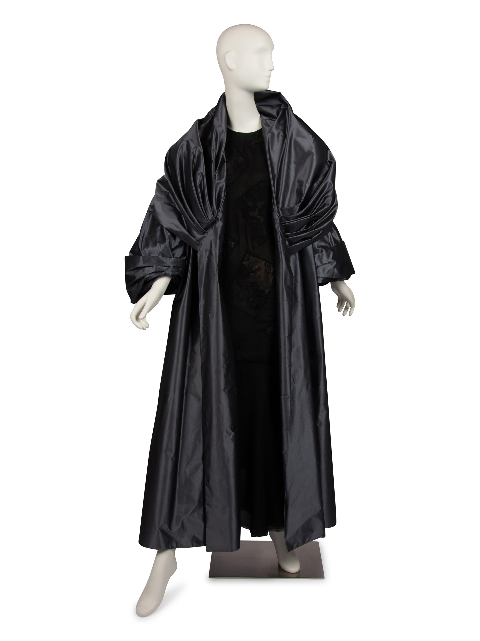 Christian Dior Haute Couture Silver Taffeta Coat, Autumn/Winter 1988-89