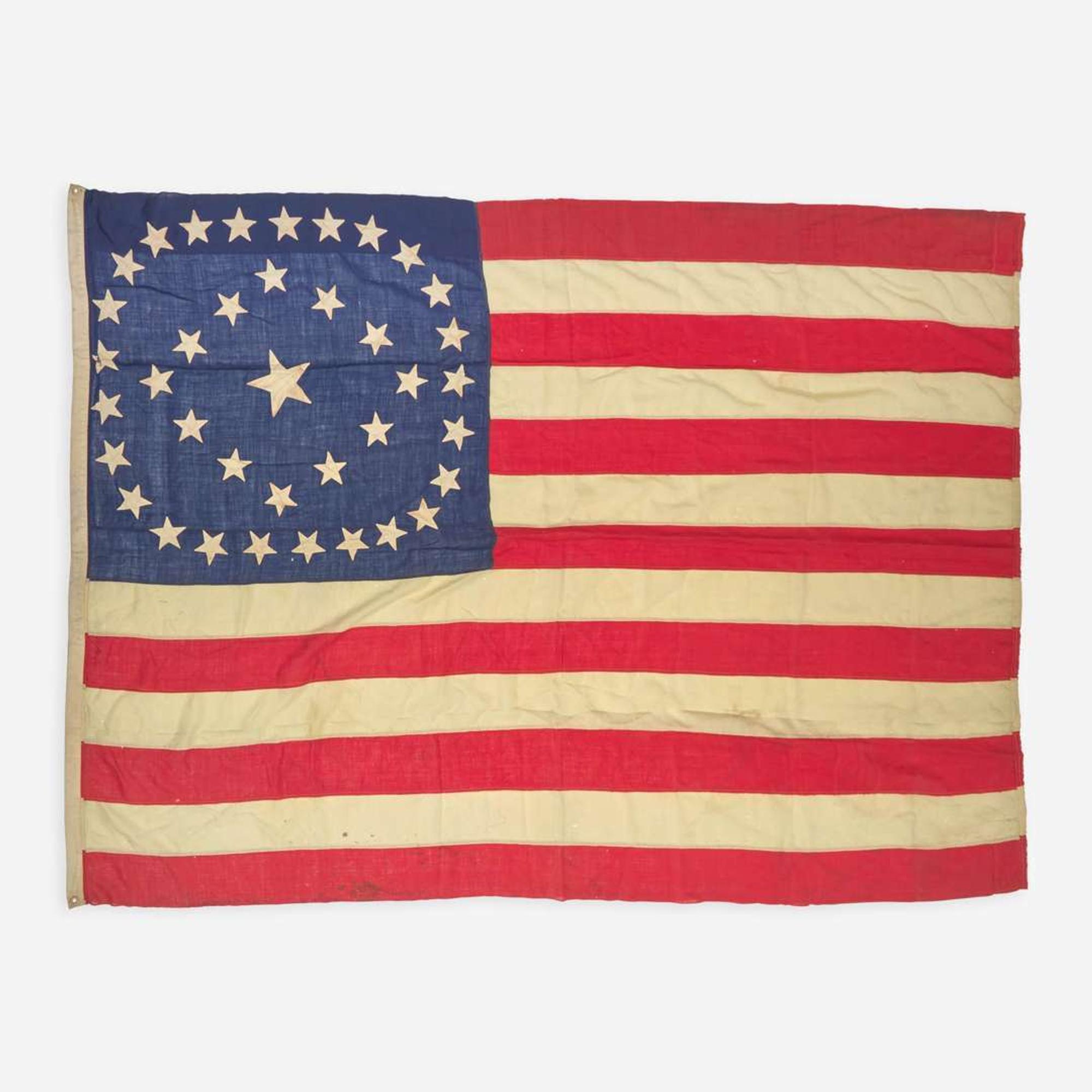 A 38-Star American National Flag commemorating Colorado statehood 1877-1889