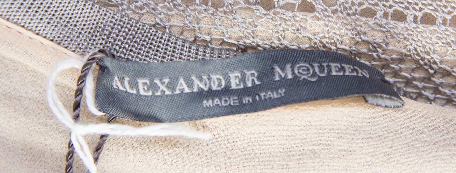An Alexander McQueen Gray Knit Dress, Size L.