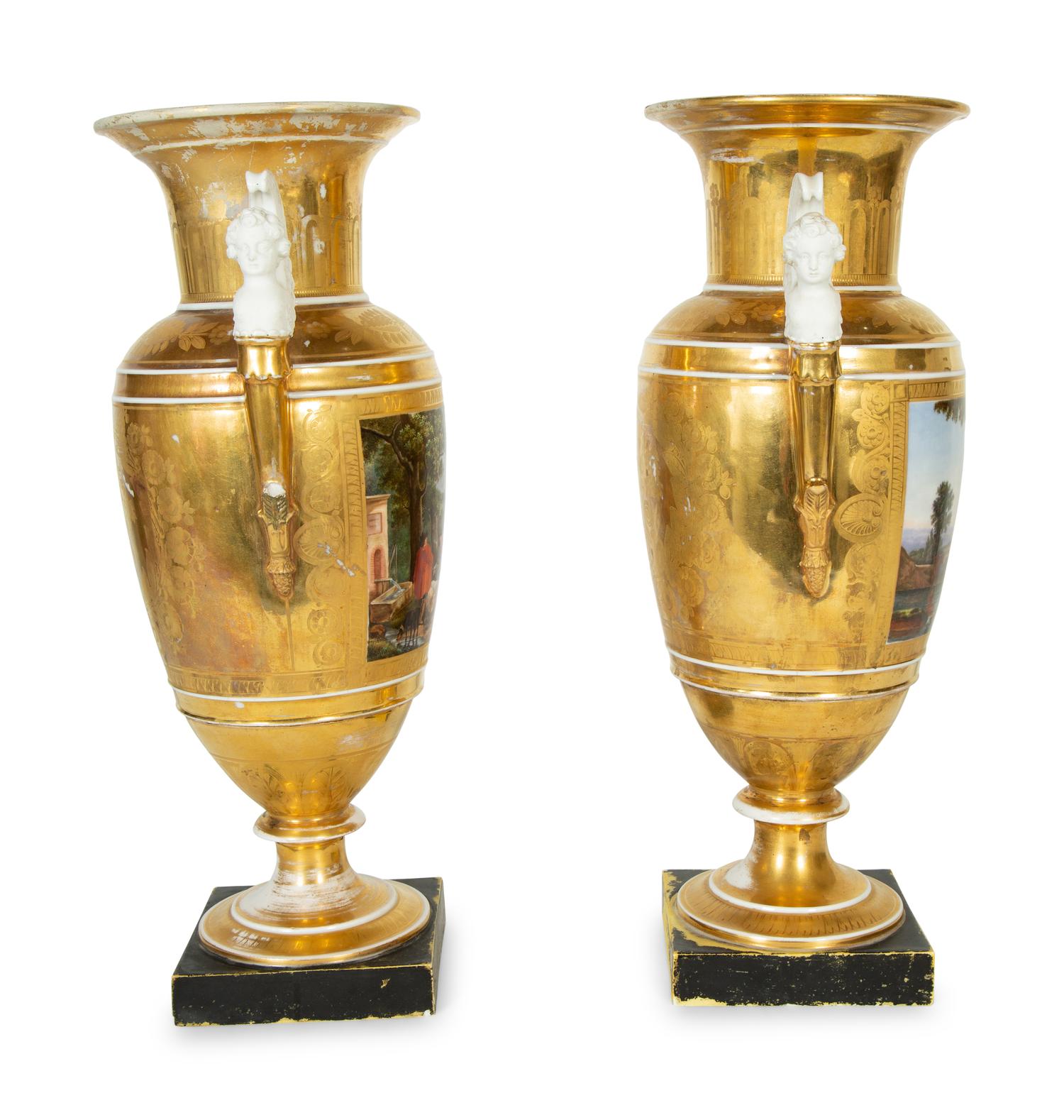 A Pair of Paris Porcelain Vases