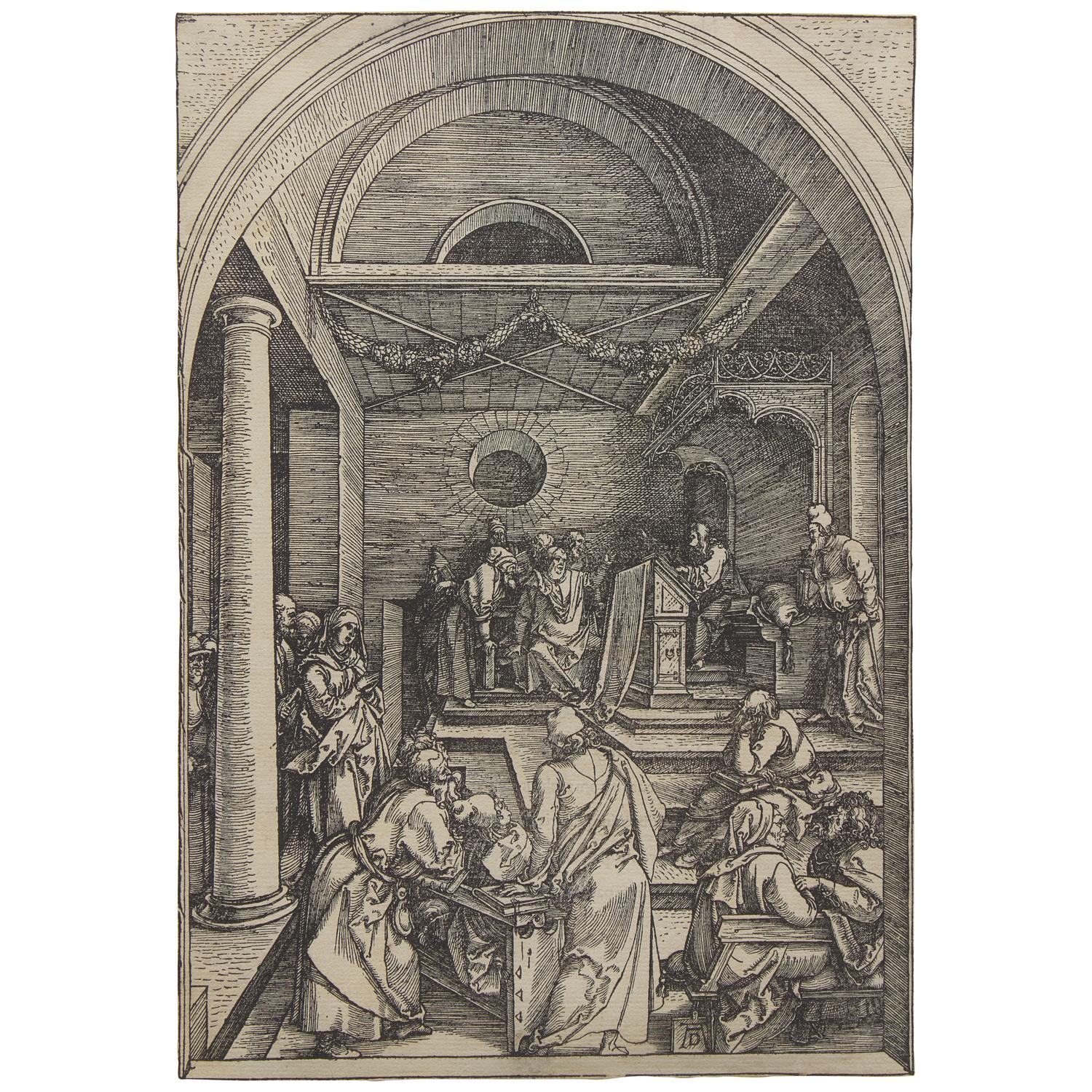 Albrecht Dürer (German, 1471–1528) — Christ Among the Doctors (from Life of the Virgin ), ca. 1503