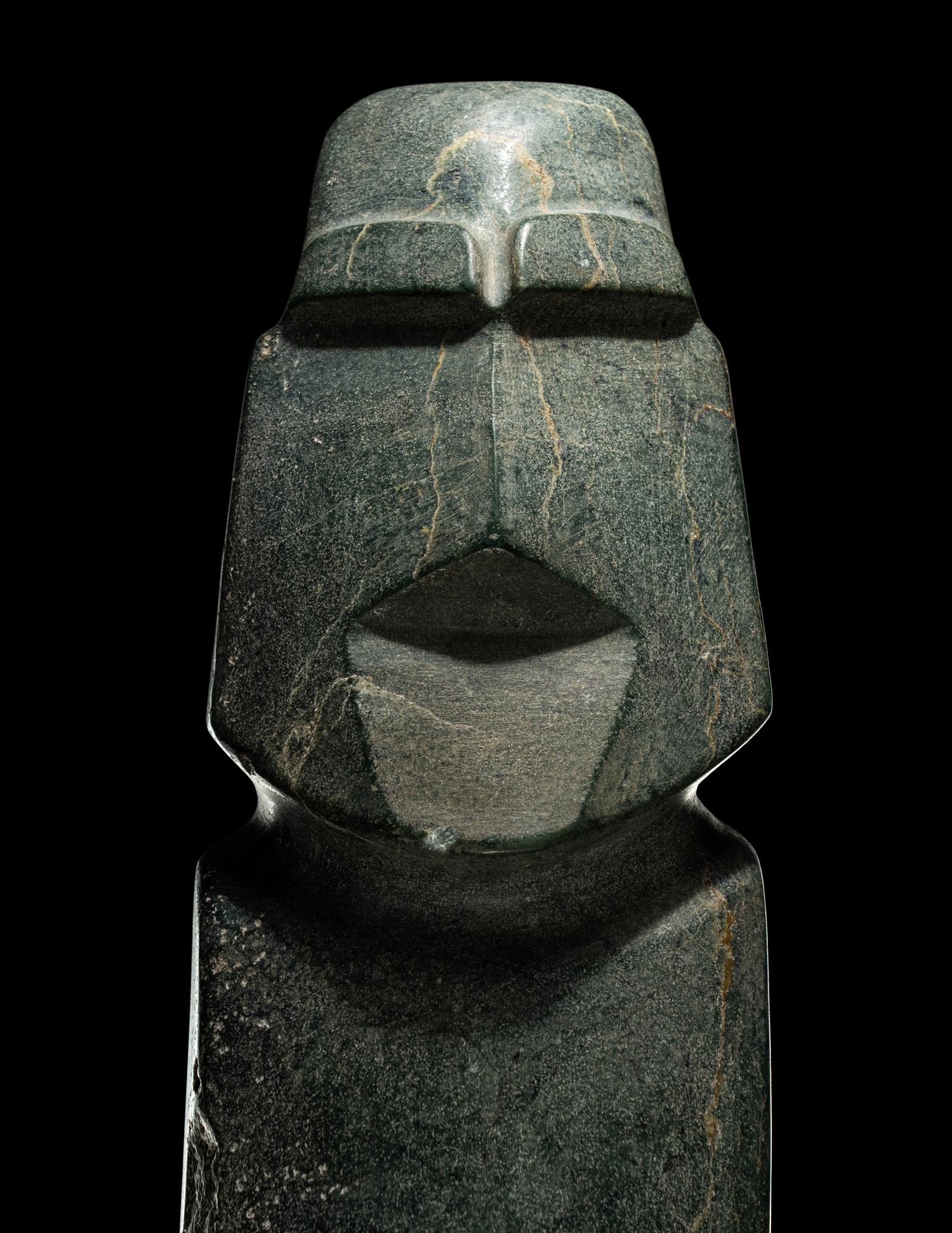 A Mezcala Serpentine Standing Figure