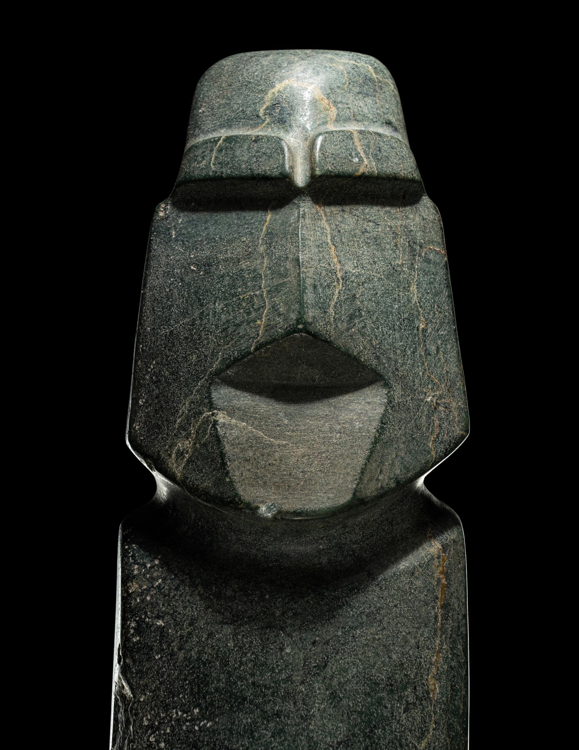 A Mezcala Serpentine Standing Figure