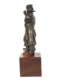 A Japanese Bronze Figure of a Samurai Warrior — 19th Century