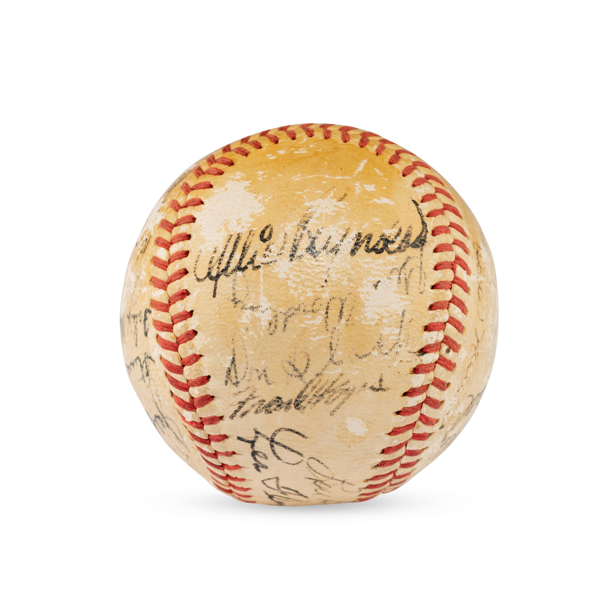 A 1947 Cleveland Indians Team Signed Autograph Baseball