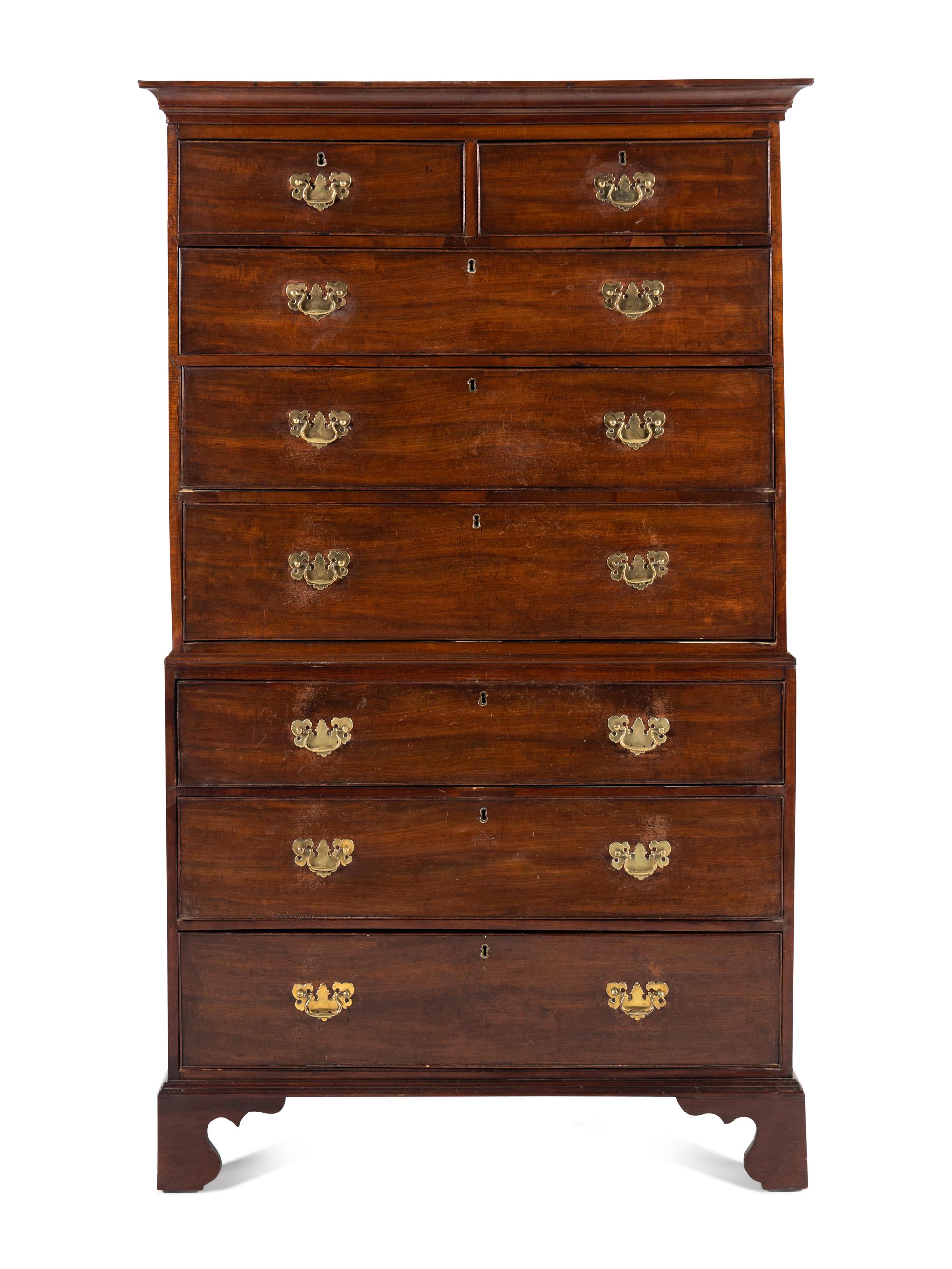 A George III Mahogany Chest-on-Chest