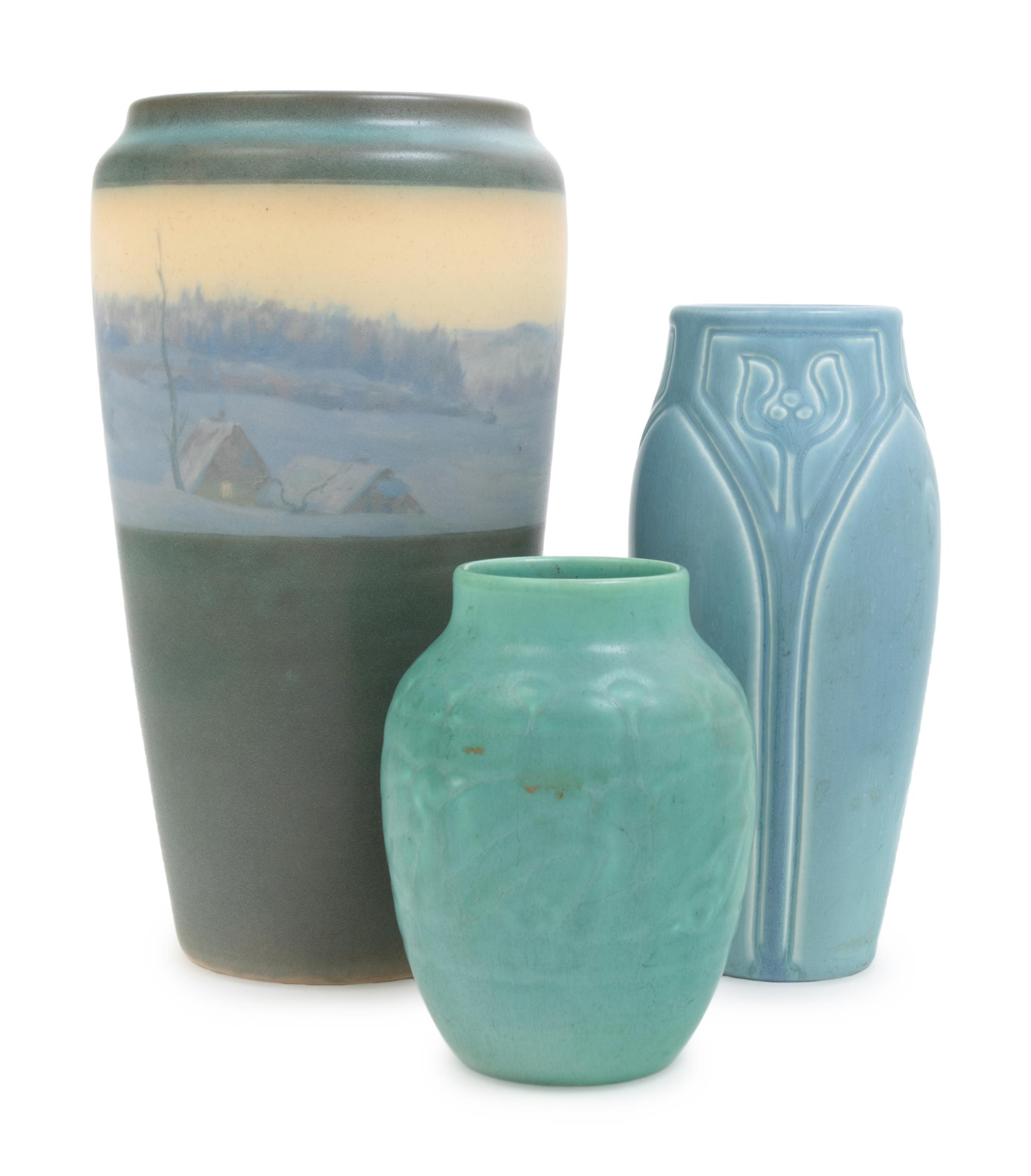 A Group of Three Rookwood Pottery Articles
