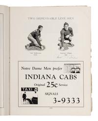 An Original 1930 Opening of Notre Dame Stadium Multi Signed Autograph Football Program Including Knute Rockne (Beckett Authentication Services BAS Letter),