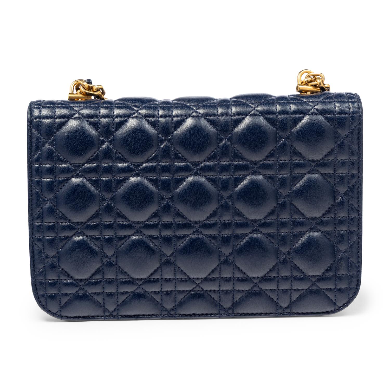 CHRISTIAN DIOR, NAVY DIORADDICT FLAP BAG