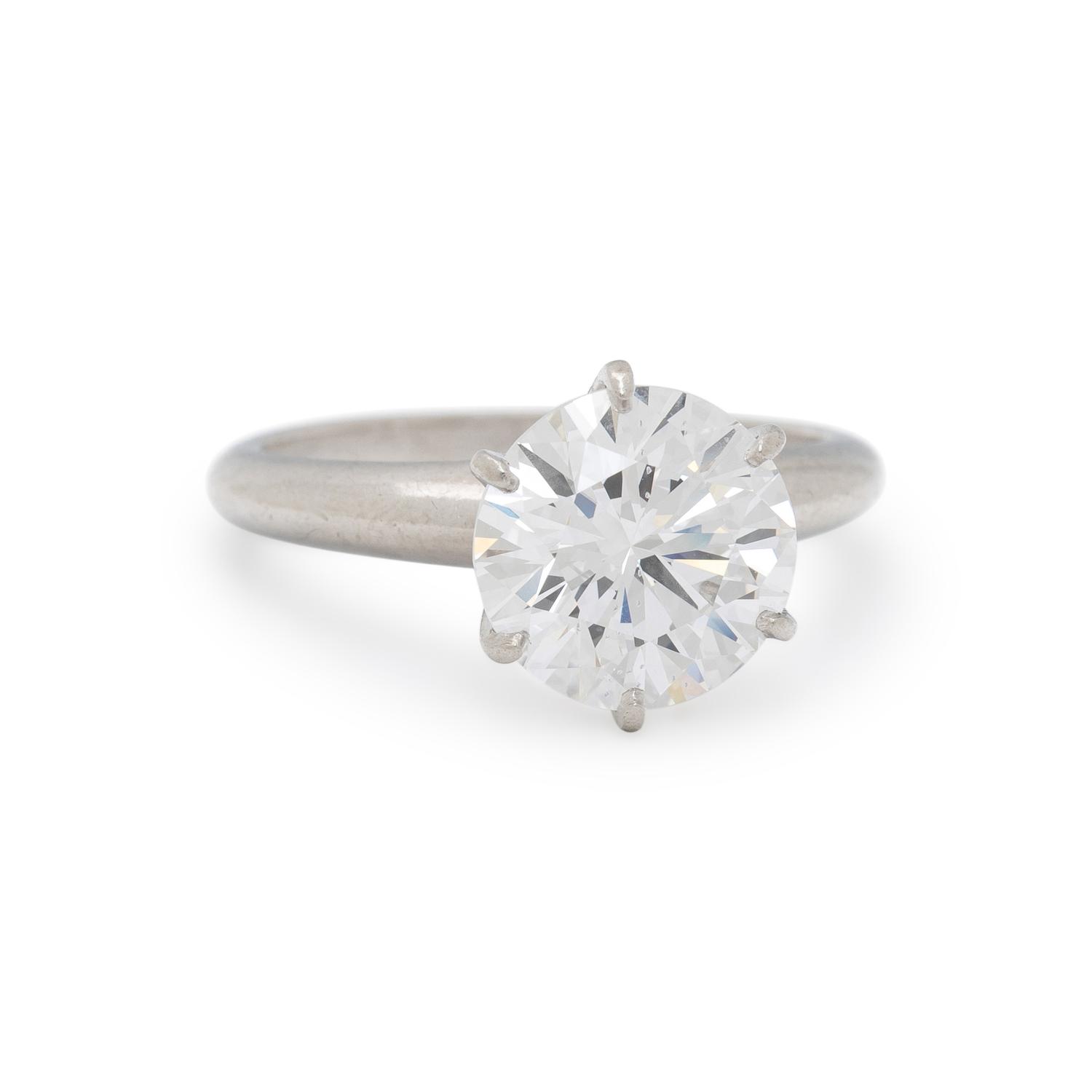 TIFFANY & CO., DIAMOND AND PLATINUM RING