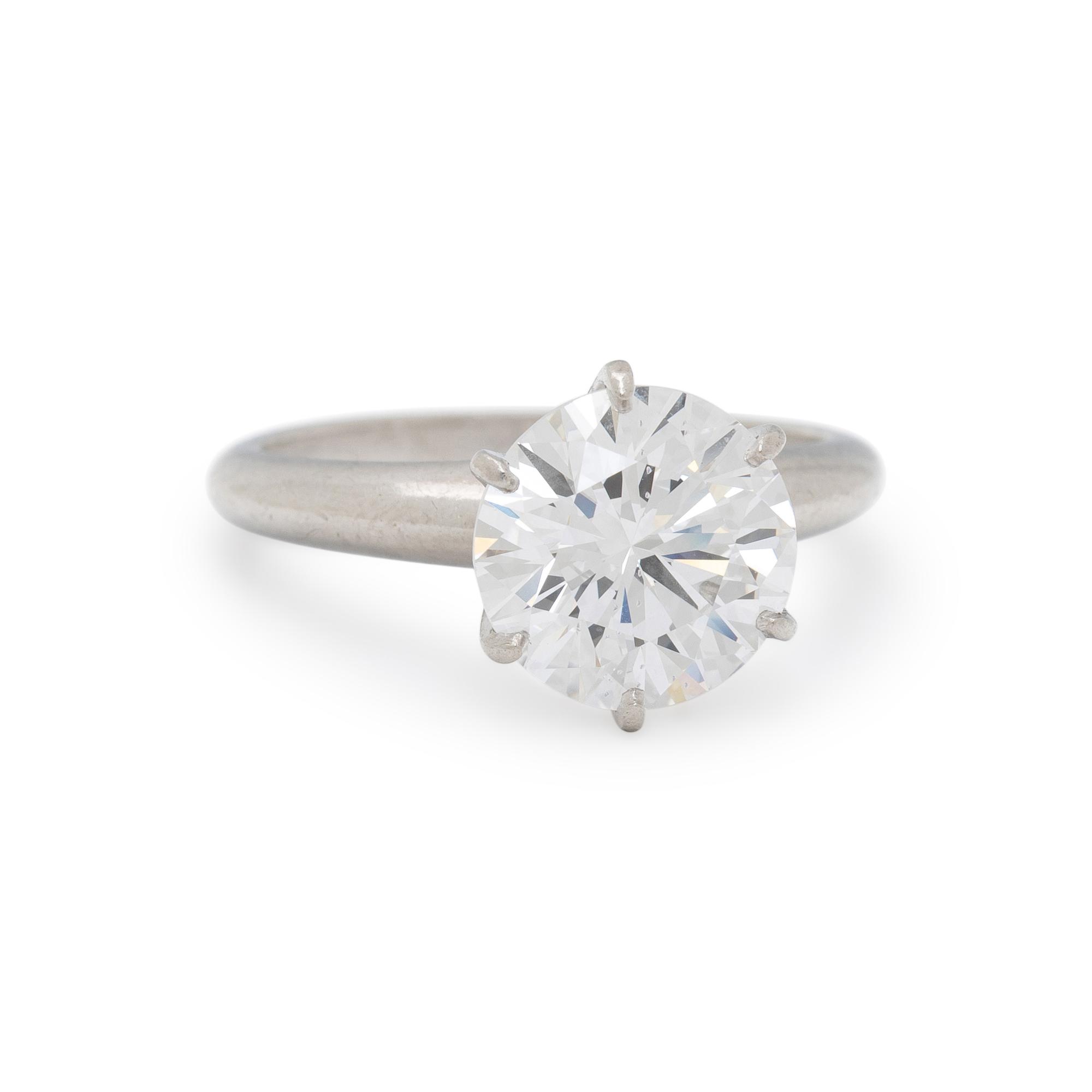 TIFFANY & CO., DIAMOND AND PLATINUM RING
