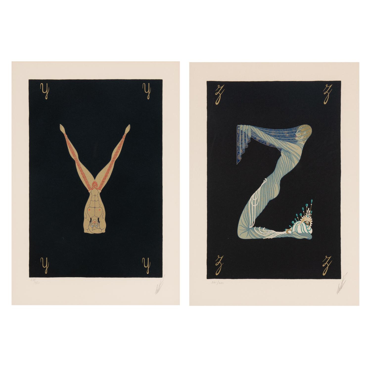 Romain de Tirtoff (called Erté) (Russian/French, 1892-1990) — Letters Y and Z