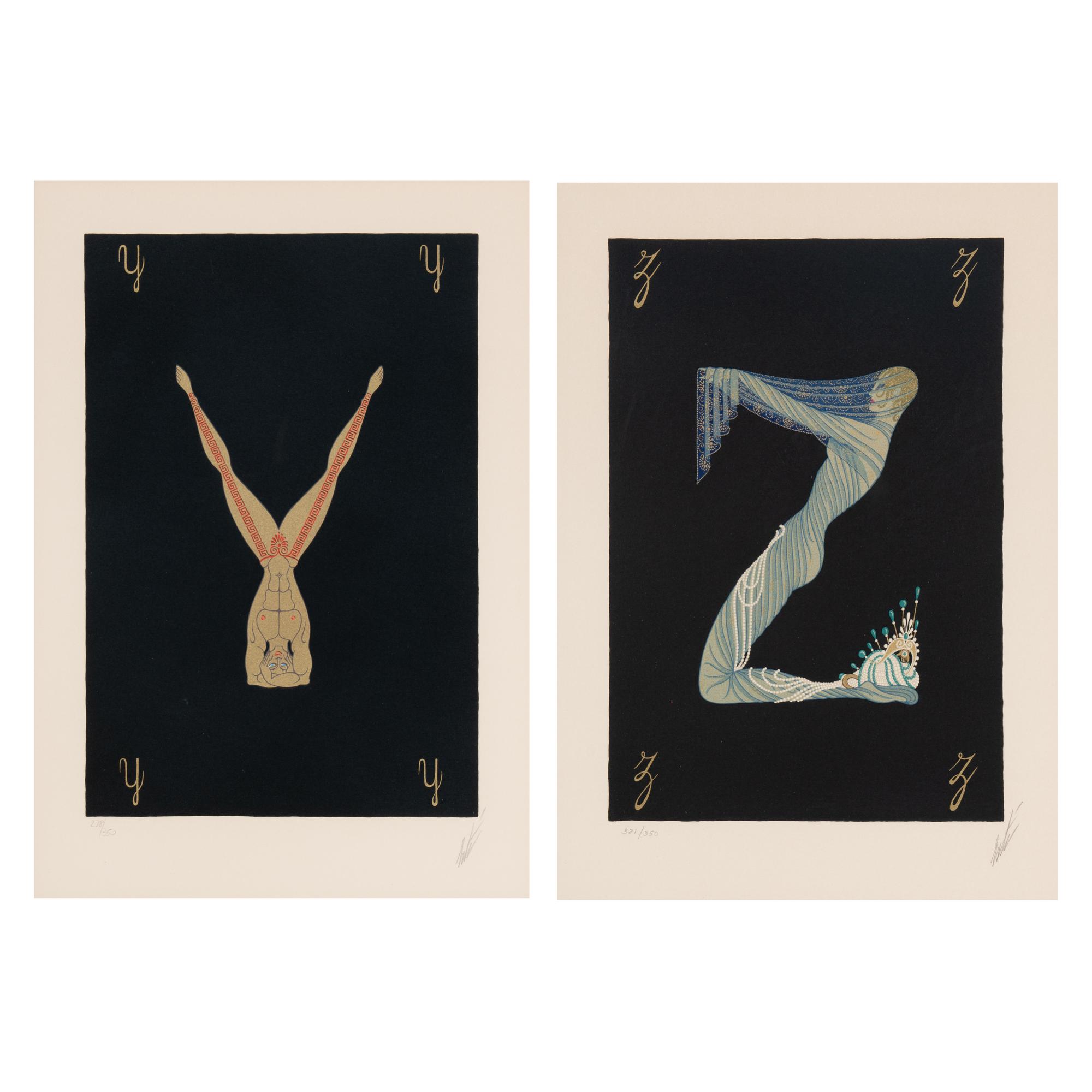 Romain de Tirtoff (called Erté) (Russian/French, 1892-1990) — Letters Y and Z